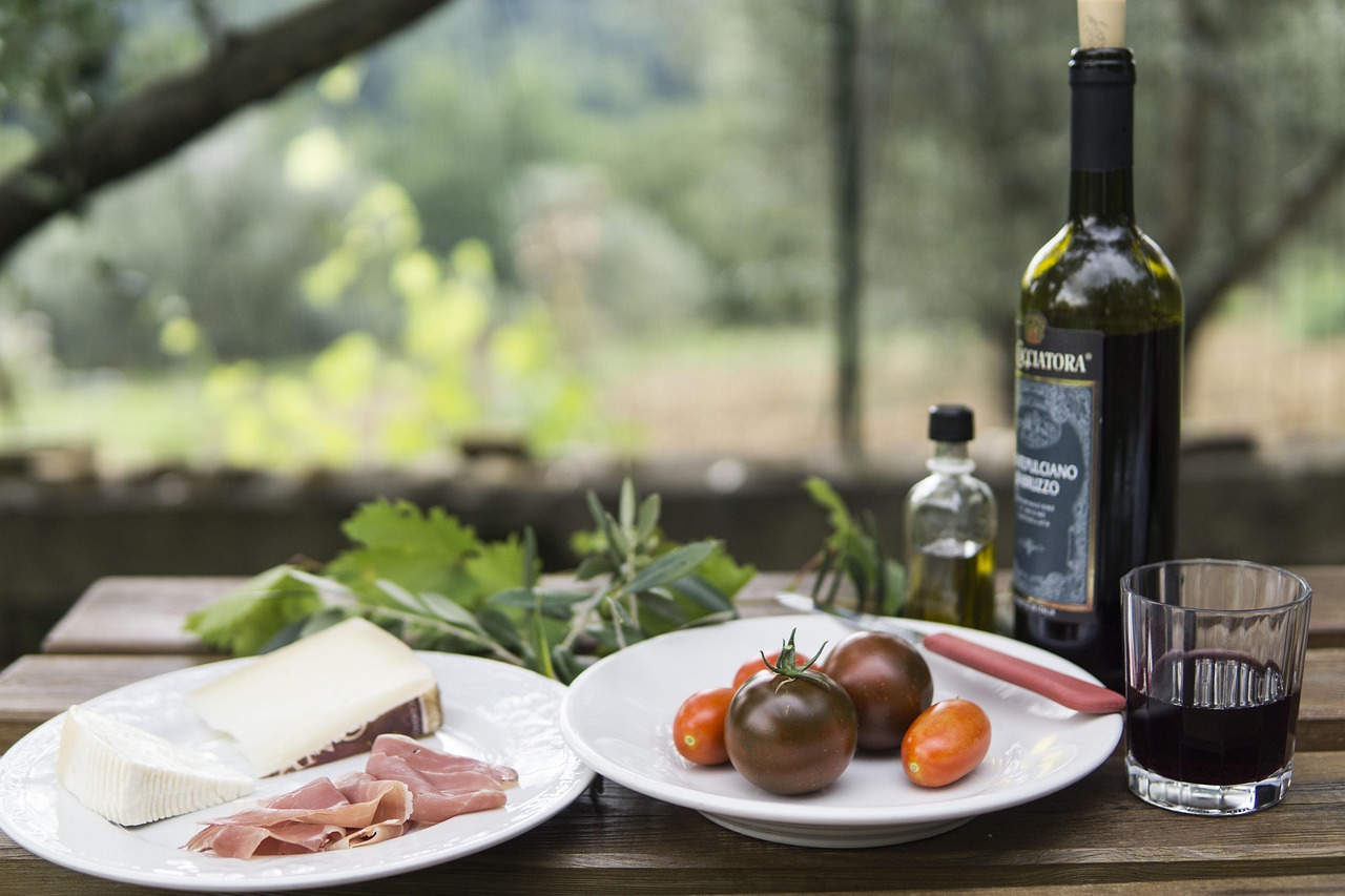 Glass of Brunello di Montalcino wine served during a private truffle tasting experience in Tuscany