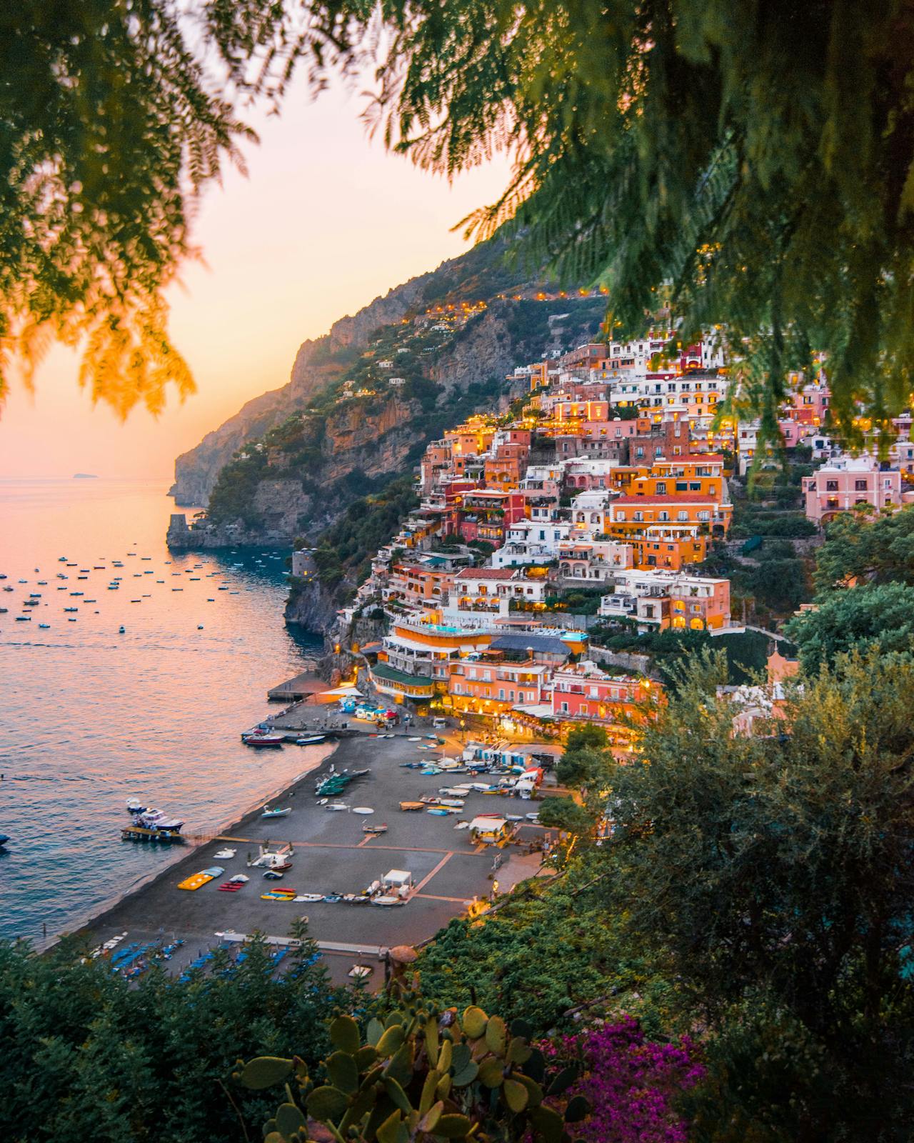 Cinque Terre Private Tour 2 Colorful houses in Manarola village with boats in the harbor and Mediterranean Sea